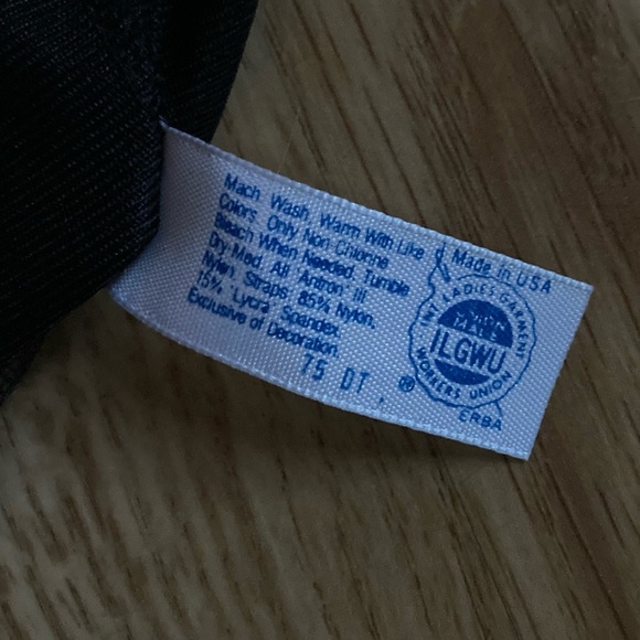 Vintage 80s 90s Maidenform Camisole Lingerie Sleepwear Black Lace sz 40 - Picture 7 of 9